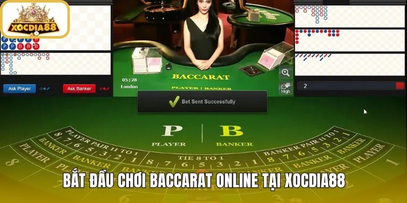 Baccarat online tại Xocdia88 cùng nhịp bàn Live Casino