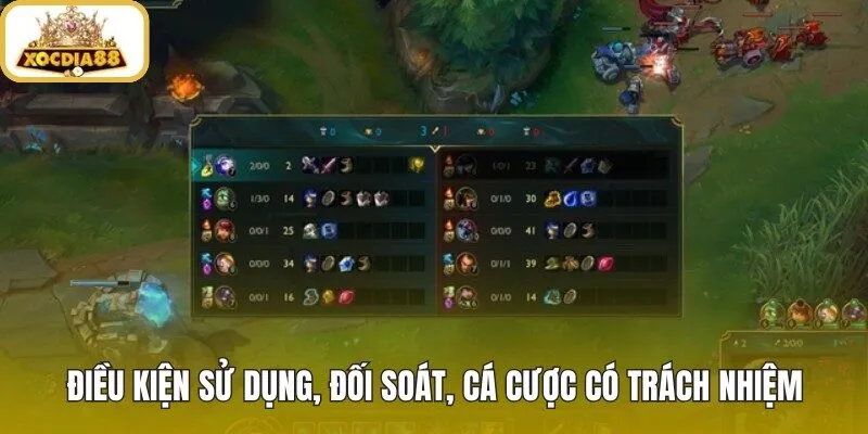 Liên minh huyền thoại cùng điều kiện tài khoản và đối soát sau trận